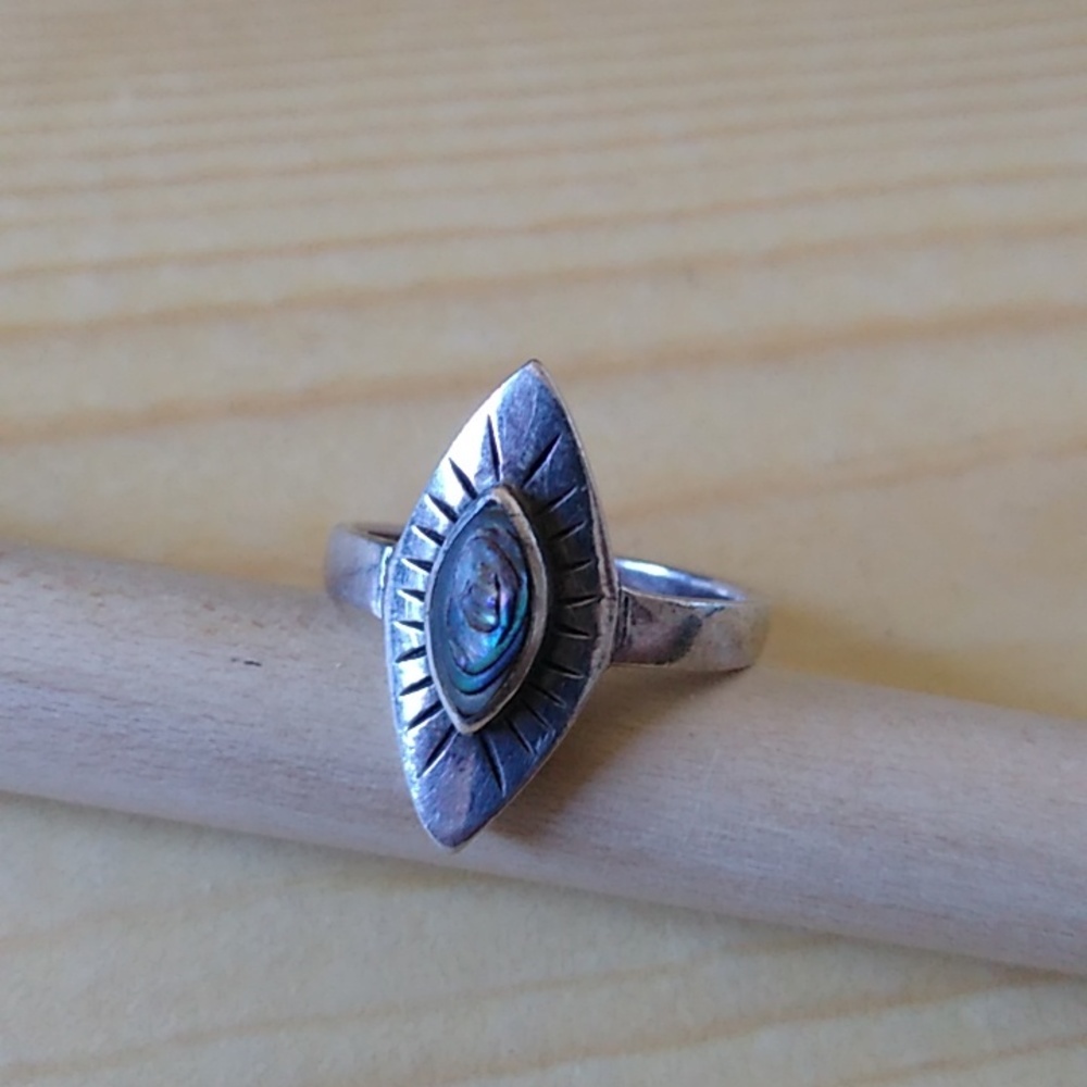 Abalone Silver Ring